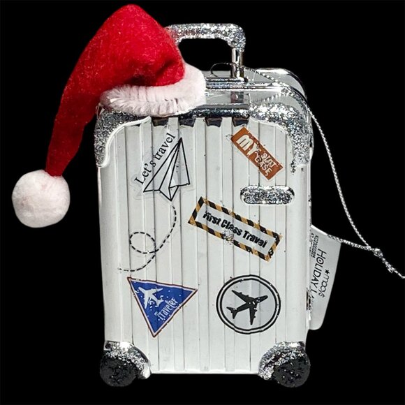 Luggage Suitcase Christmas Tree Ornament Travel Agent Stewardess Pilot Cruise - Picture 2 of 11